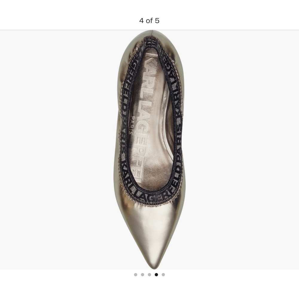 KARL LAGERFELD PARIS
Vinette Ballet Flat (Women) NWT SIZE 7 Silver/Pewter - Picture 4 of 5